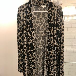 NWT Leopard Print Duster Cardigan